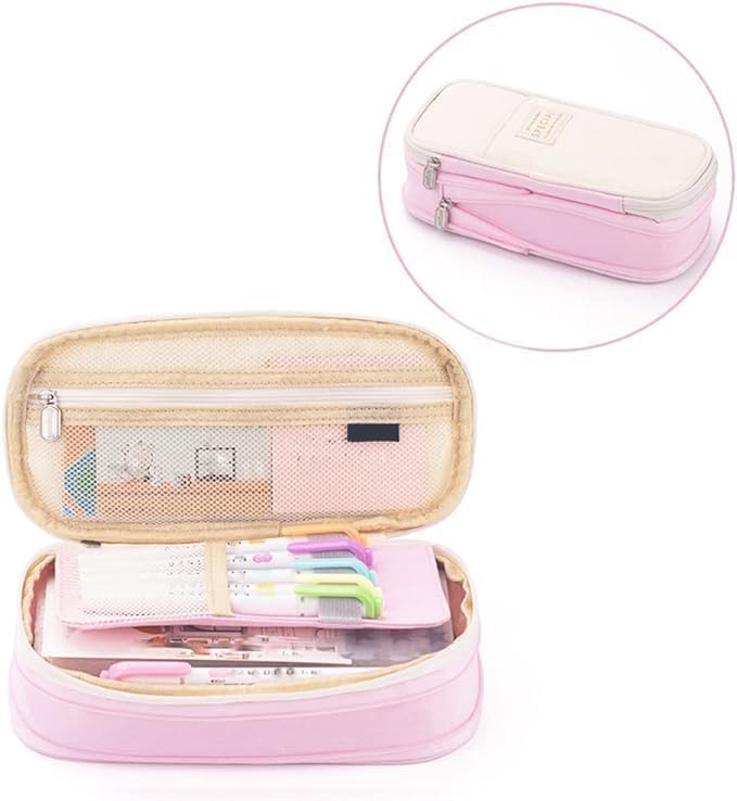 ARNUIXTY Large Storage Pencil Case Pen Bag with Zipper Big Capacity Pouch Organizer for Office Travel Holder Box - Image 5
